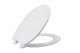 uropean Standard Urea WC Toilet Seat Cover With Soft Close Stainless Steel Hinge and Two Push Button Quick Release for WC